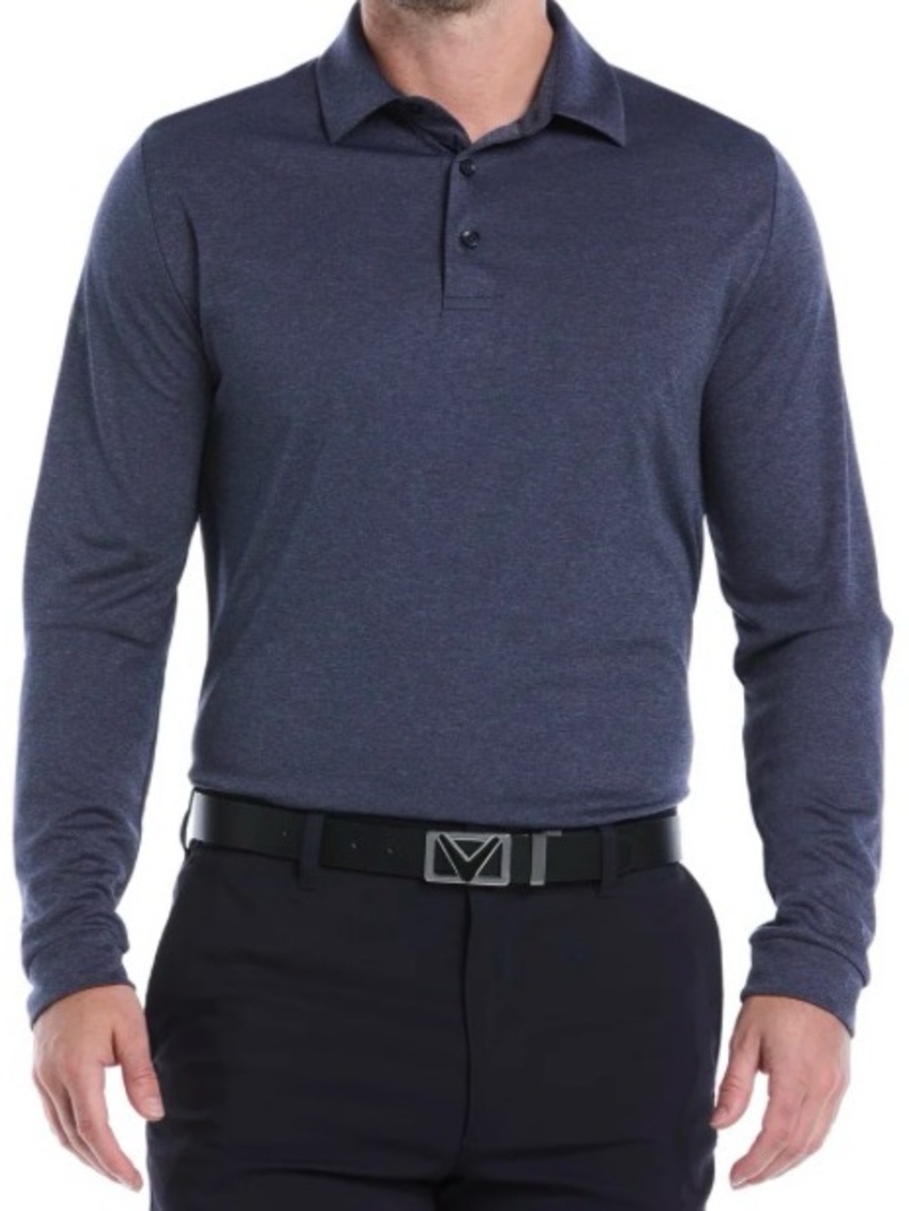 Callaway Swing Tech Essential Long Sleeve Polo Shirt Men’s Sz 3XL Blue
